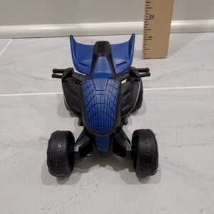 Spiderman 2009 Blue ATV Vehicle Marvel Hasbro‎ 4 Wheeler All Terrain Rev & Go